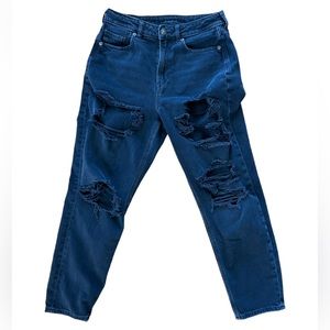 American Eagle, distressed skinny jeans, black, size 6